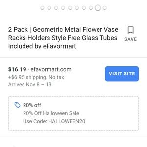 Geometric metal flower vase's